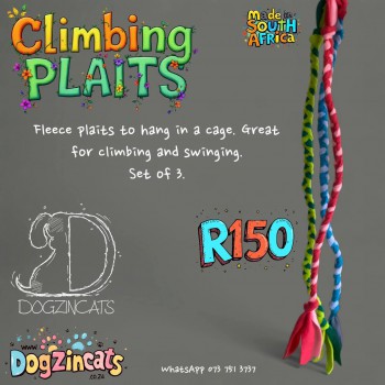 Climbing plaits for marmosets and sugar gliders Climbing plaits for marmosets and sugar gliders
