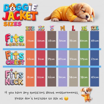 doggie jacket sizing chart doggie jacket sizing chart